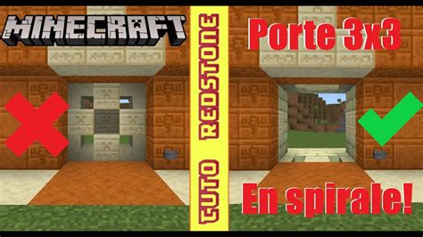 porte secrète minecraft|porte 3x3 minecraft.